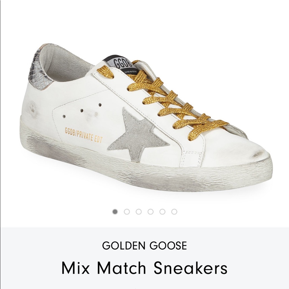 Golden Goose. Mix Match Sneakers. Distressed look Sz 37 Authentic